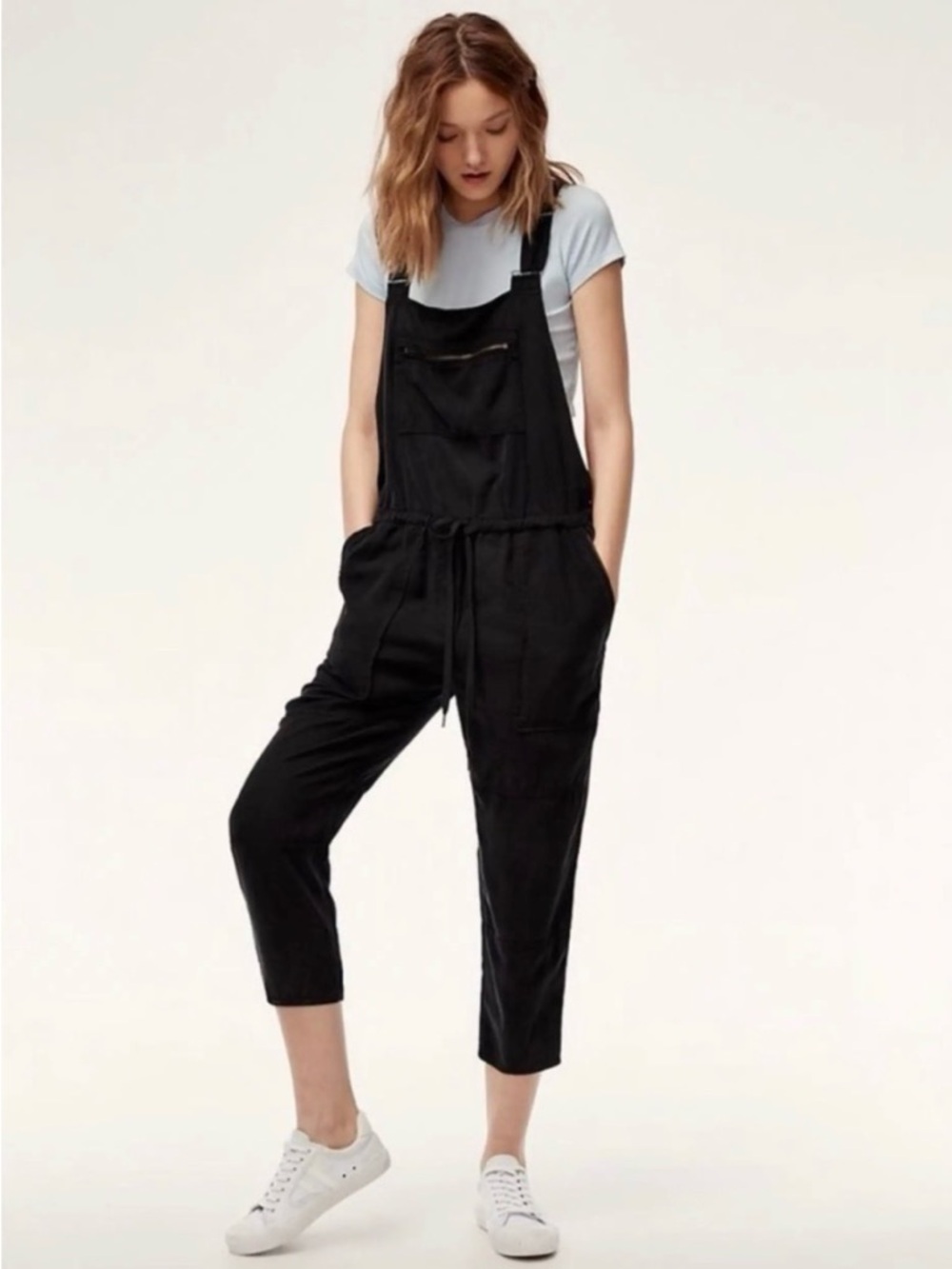 Aritzia Wilfred Free Black Valletta Overalls